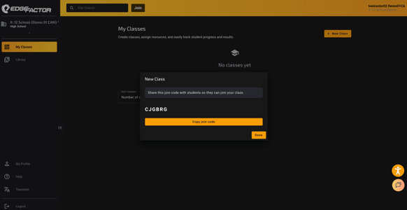 Class Join Code