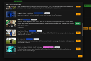 Click add from resource list