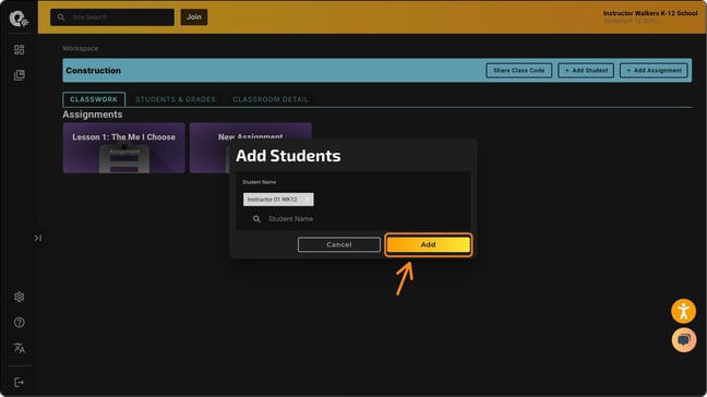 add educator  backup p3