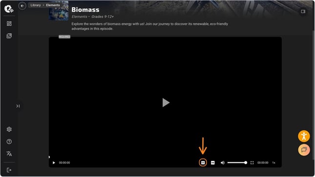 closed caption button
