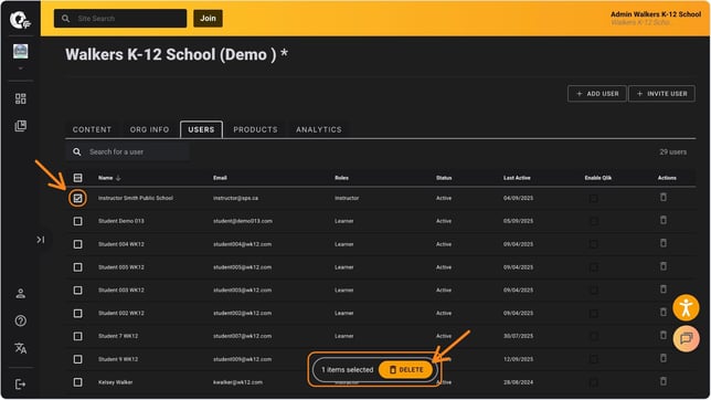delete remove users p3