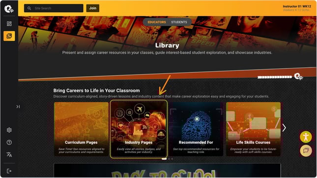 industry pages location library