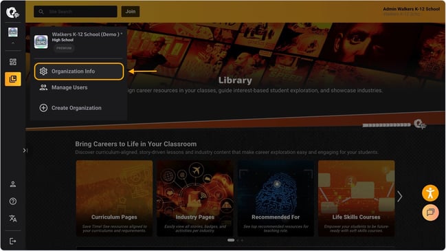 my org - org info - update