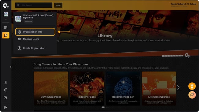 my org - org info - update