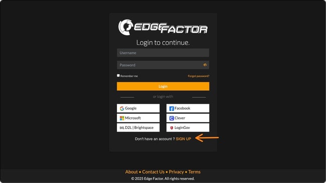 sign up